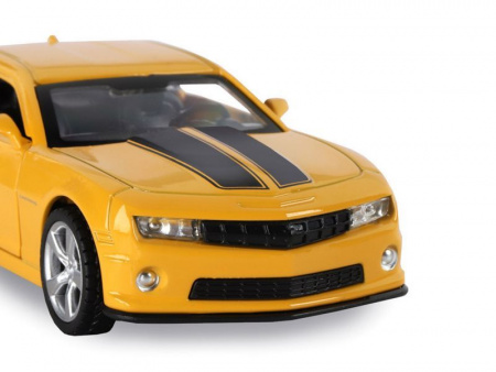 Фото Машина "АВТОПАНОРАМА" Chevrolet Camaro SS, желтый, 1/43, инерция, откр. двери, в/к 17,5*12,5*6,5 см | Инномарт