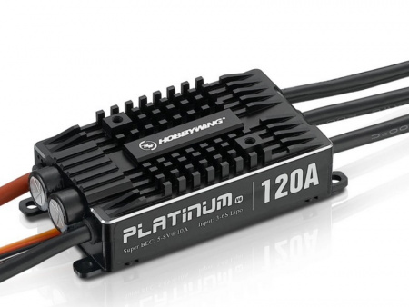Фото Бесколлекторный регулятор Hobbywing Platinum 120A-V4 (120A-150A, Aircraft, Heli) | Инномарт