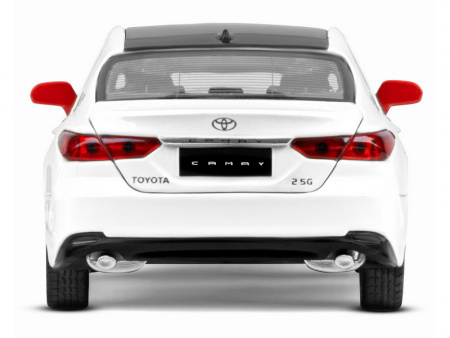 Фото Машина "АВТОПАНОРАМА" Яндекс Go Toyota Camry, 1/34, белый, инерция, свет, Алиса, в/к 17,5*13,5*9 см | Инномарт