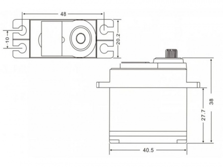 Фото Сервомашинка цифровая JX Servo PDI-5521MG-180 (55.6г/20.32/0.16/6V) стандартная | Инномарт