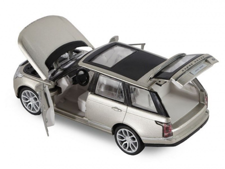 Фото Машина "АВТОПАНОРАМА" 2013 Range Rover, золотой, 1/34, свет, звук, инерция, в/к 17,5*13,5*9 см | Инномарт