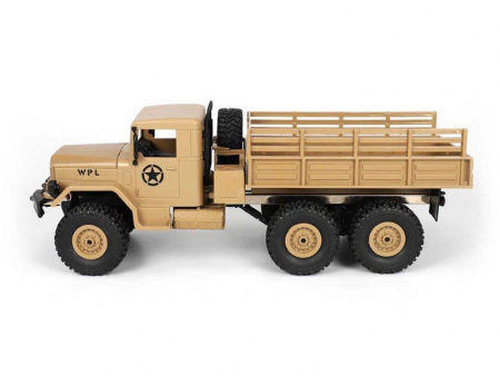 Фото Радиоуправляемая машина WPL B-16R военный грузовик (песочный) 6WD 2.4G 1/16 RTR | Инномарт