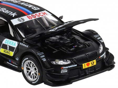 Фото Машина "АВТОПАНОРАМА" BMW M3 DTM, черный, 1/32, свет, звук, инерция, в/к 17,5*13,5*9 см | Инномарт