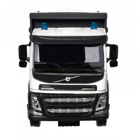 Фото Машина "АВТОПАНОРАМА" Volvo самосвал, белый, 1/50, свет, звук, в/к 28*14*10 см | Инномарт