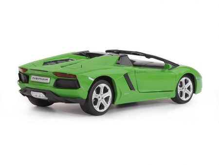 Фото Машина "АВТОПАНОРАМА" Lamborghini Aventador Roadster-OPEN, зеленый, 1/24, в/к 24,5*12,5*10,5 см | Инномарт
