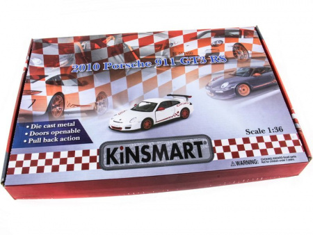 Фото Машина Kinsmart 1:36 Porche 911 GT3 RS 2010 инерция (1/12шт.) б/к | Инномарт
