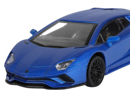 Фото Машина "АВТОПАНОРАМА" Lamborghini Aventador S Coupe, синий, 1/32, свет, звук, в/к 17,5*12,5*6,5 см | Инномарт