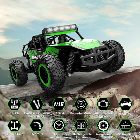 Фото Радиоуправляемый внедорожник Volantex RC Desert King зеленый 2WD 2.4G 1/16 RTR | Инномарт