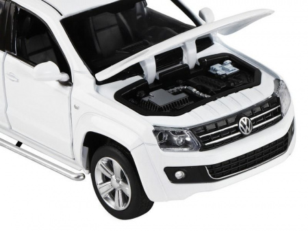 Фото Машина "АВТОПАНОРАМА" Volkswagen Amarok, белый, 1/30, свет, звук, инерция, в/к 20*10*11 см | Инномарт