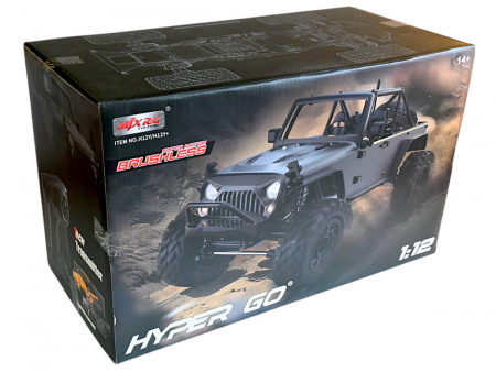 Фото Радиоуправляемый краулер MJX Hyper Go H12Y (чёрный) Brushless 4WD 2.4G LED 1/12 RTR | Инномарт