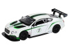 Машина "АВТОПАНОРАМА" Bentley Continental GT3, белый, 1/32, свет, звук, инерция, в/к 17,5*13,5*9 см