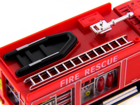 Фото Машина Kinsmart Пожарная машина Rescue Fire Engine инерция (1/12шт.) б/к | Инномарт