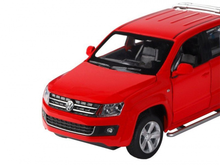 Фото Машина "АВТОПАНОРАМА" Volkswagen Amarok, красный, 1/30, свет, звук, инерция, в/к 20*10*11 см | Инномарт