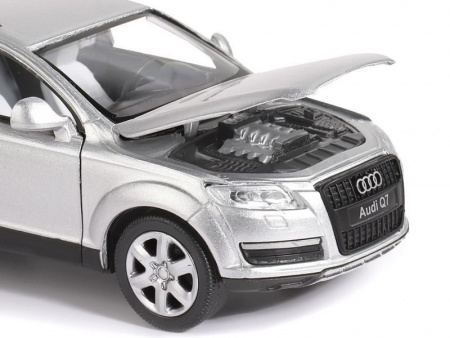 Фото Машина "АВТОПАНОРАМА" Audi Q7, серебряный, 1/32, свет, звук, инерция, в/к 17,5*13,5*9 см | Инномарт