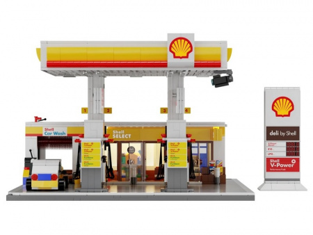 Фото Конструктор CaDA автозаправочная станция Shell (1309 деталей) | Инномарт