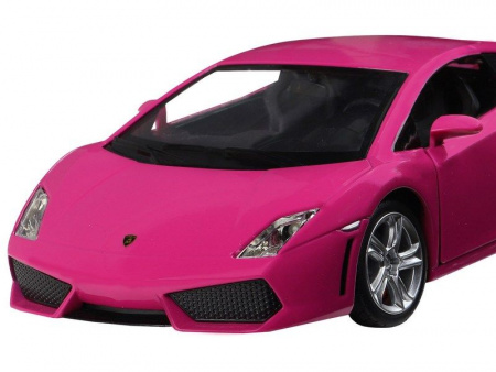 Фото Машина "АВТОПАНОРАМА" Lamborghini Gallardo, розовый, 1/24, свет, звук, в/к 24,5*12,5*10,5 см | Инномарт