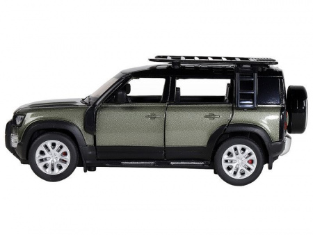 Фото Машина "АВТОПАНОРАМА" Land Rover Defender 110, 1/32, зеленый, свет, звук, в/к 17,5*13,5*9 см | Инномарт