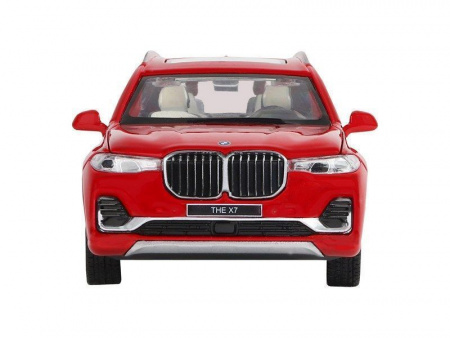 Фото Машина "АВТОПАНОРАМА" BMW X7, красный, 1/32, свет, звук, инерция, в/к 17,5*13,5*9 см | Инномарт