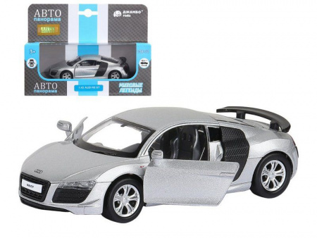 Фото Машина "АВТОПАНОРАМА" Audi R8 GT, серебро, 1/43, инерция, в/к 17,5*12,5*6,5 см | Инномарт