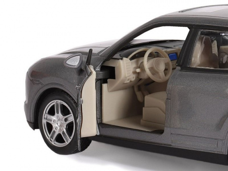 Фото Машина "АВТОПАНОРАМА" Porsche Cayenne S, серый, 1/24, свет, звук, в/к 24,5*12,5*10,5 см | Инномарт