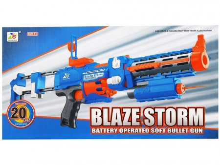 Фото Автомат с мягкими пулями на батарейках "BlazeStorm" ZC7056+лазер | Инномарт