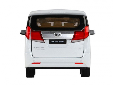 Фото Машина "АВТОПАНОРАМА" Toyota Alphard, белый, 1/29, свет, звук, инерция, в/к 20*10*11 см | Инномарт