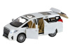 Фото Машина "АВТОПАНОРАМА" Toyota Alphard, белый, 1/29, свет, звук, инерция, в/к 20*10*11 см | Инномарт