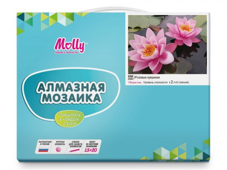 Фото Картина мозаикой 15х20 РОЗОВЫЕ КУВШИНКИ (10 цветов) | Инномарт