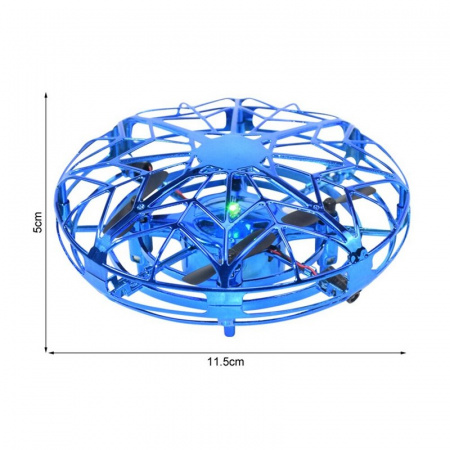 Фото Квадрокоптер Flytec H05 Летающая тарелка, 12 см, свет, управление рукой | Инномарт