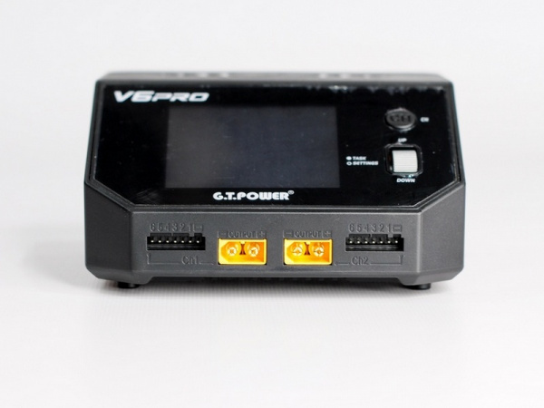 Универсальное зарядное устройство G.T.Power V6PRO Dual Power 7-30/220В, 16Aх2, USB, Wireless 7.5W | Инномарт