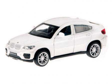 Фото Машина "АВТОПАНОРАМА" BMW X6, 1/43, белый, инерция, откр. двери, в/к 17,5*12,5*6,5 см | Инномарт