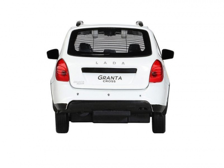Фото Машина "АВТОПАНОРАМА" Яндекс.Такси LADA GRANTA CROSS, белый, 1/24, свет, звук, в/к 24,5*12,5*10,5см | Инномарт