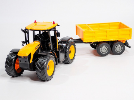 Фото Радиоуправляемый фермерский трактор с прицепом Double Eagle JCB Fastrac 4220 1/24 2.4G RTR | Инномарт