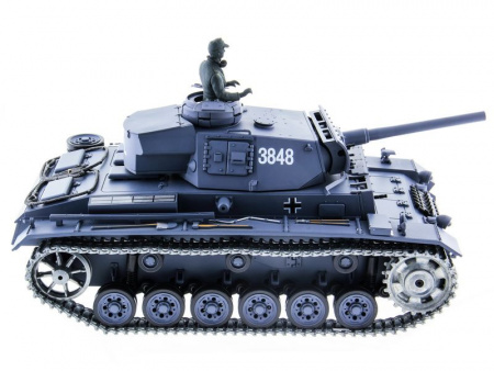Фото Р/У танк Heng Long 1/16 Panzerkampfwagen III (Германия) 2.4G RTR PRO темно-серый | Инномарт