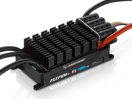 Фото Бесколлекторный регулятор Hobbywing FLYFUN-160A-HV-OPTO-V5 (160A-200A, Aircraft) | Инномарт