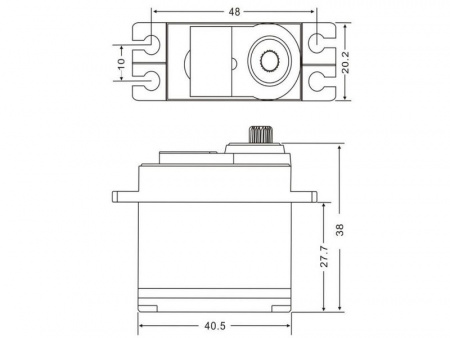 Фото Сервомашинка аналоговая JX Servo PS-4806HB (48.5г/6.21/0.12/6V) стандартная | Инномарт