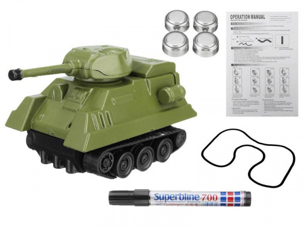 Танк GOLD LIGHT TOYS 777-006, сенсор, едет по линии | Инномарт