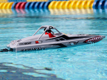 Фото Радиоуправляемый катер ProBoat Sprintjet 9-inch Self-Right Jet Boat (серебряный) RTR | Инномарт