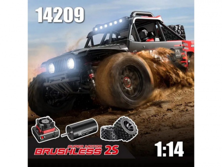 Фото Радиоуправляемый монстр MJX Hyper Go 14209 Brushless 4WD 2.4G LED 1/14 RTR | Инномарт