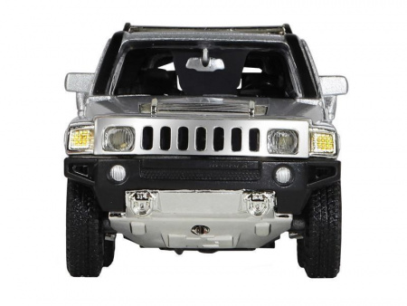 Фото Машина "АВТОПАНОРАМА" Hummer H3, серебряный, 1/32, свет, звук, инерция, в/к 17,5*13,5*9 см | Инномарт