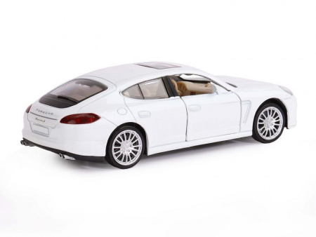 Фото Машина "АВТОПАНОРАМА" Porsche Panamera S, белый, 1/32, свет, звук, инерция, в/к 17,5*13,5*9 см | Инномарт
