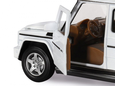 Фото Машина "АВТОПАНОРАМА" Mercedes-Benz G350d, белый, 1/32, свет, звук, инерция, в/к 18*9*13,5 см | Инномарт