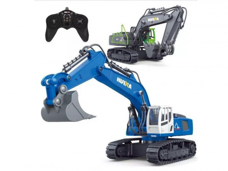 Фото Радиоуправляемый экскаватор HUI NA TOYS, синий 2.4G 9CH 1/18 RTR | Инномарт