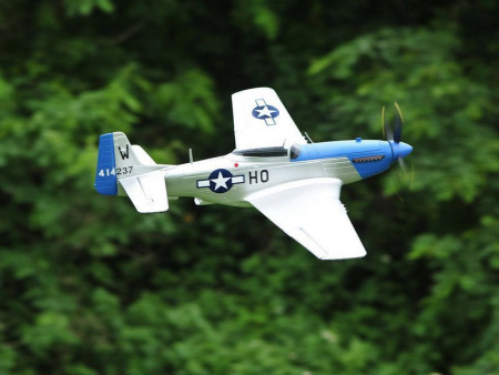 Фото Радиоуправляемый самолет Top RC P-51D синий 750мм 2.4G 4-ch LiPo RTF | Инномарт