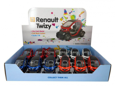 Фото Машина Kinsmart Twizy инерция (1/12шт.) 12,5см б/к | Инномарт