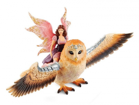 Фото Фигурка Schleich Фея, летящая на сверкающей сове | Инномарт
