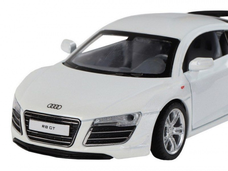 Фото Машина "АВТОПАНОРАМА" Audi R8 GT, белый, 1/32, свет, звук, инерция, в/к 17,5*13,5*9 см | Инномарт