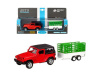Фото Машина "АВТОПАНОРАМА" Jeep Wrangler c прицепом, 1/43, открываются передние двери, инерция, в/к | Инномарт