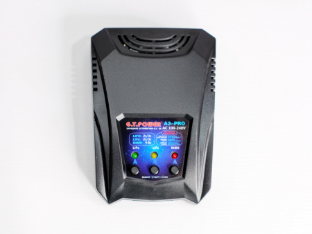 Фото Универсальное З/У G.T.Power A3PRO-V1 LiPo/NiMh (220В/2A/2-3S) T-plug/TRX/Tamiya/Mini Tamiya/XT60 | Инномарт