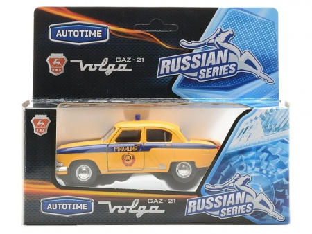 Фото Машина Autotime "ГАЗ-21 "ВОЛГА" ГАИ СССР 1:43 | Инномарт
